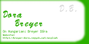 dora breyer business card